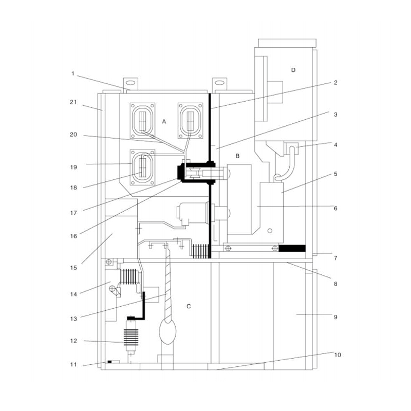 KYN28A-12铠装中置式金属封闭开关设备